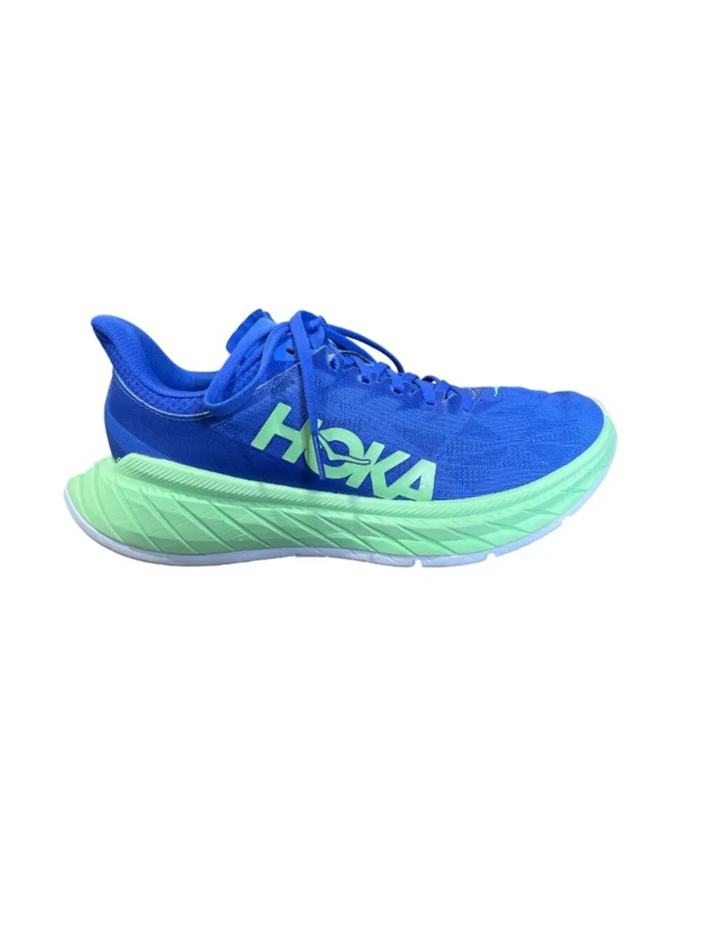 Hoka One One Carbon X 2 Mens Size 9 Running Shoes Dazzling Blue Green Sneakers